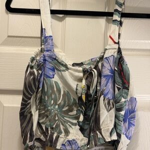 Hurley NWT Tropical Floral Crop Top